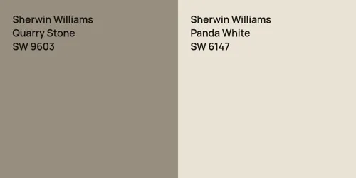 SW 9603 Quarry Stone vs SW 6147 Panda White