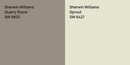 SW 9603 Quarry Stone vs SW 6427 Sprout