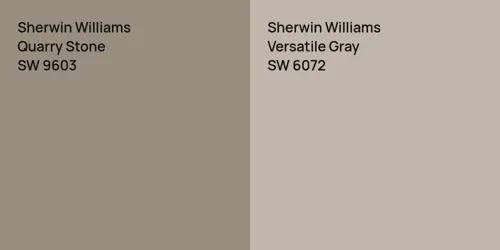 SW 9603 Quarry Stone vs SW 6072 Versatile Gray