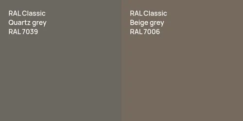 RAL 7039  Quartz grey vs RAL 7006  Beige grey