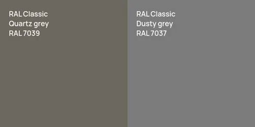 RAL 7039  Quartz grey vs RAL 7037  Dusty grey