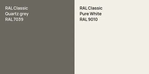 RAL 7039  Quartz grey vs RAL 9010 Pure White