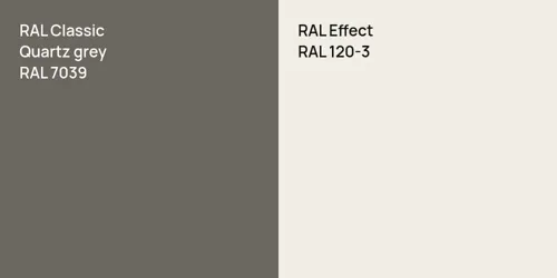 RAL 7039  Quartz grey vs RAL 120-3 