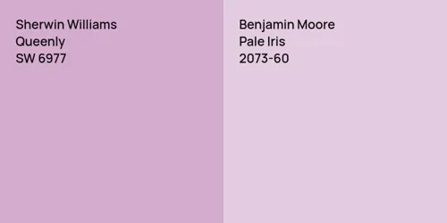 SW 6977 Queenly vs 2073-60 Pale Iris