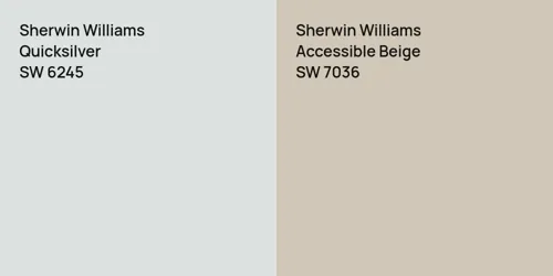 SW 6245 Quicksilver vs SW 7036 Accessible Beige