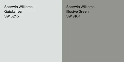 SW 6245 Quicksilver vs SW 9164 Illusive Green