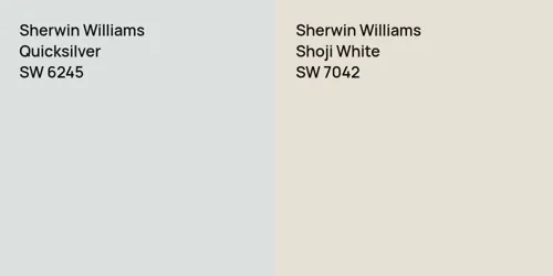 SW 6245 Quicksilver vs SW 7042 Shoji White