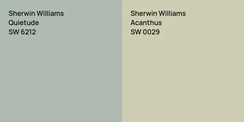 SW 6212 Quietude vs SW 0029 Acanthus