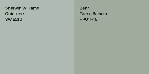 SW 6212 Quietude vs PPU11-15 Green Balsam