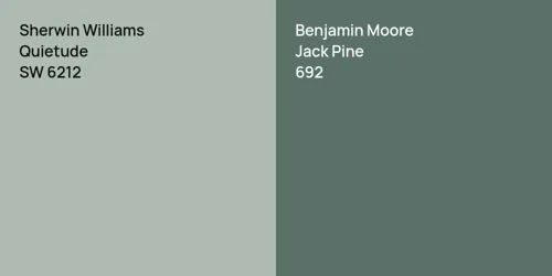 SW 6212 Quietude vs 692 Jack Pine