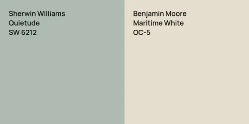 SW 6212 Quietude vs OC-5 Maritime White