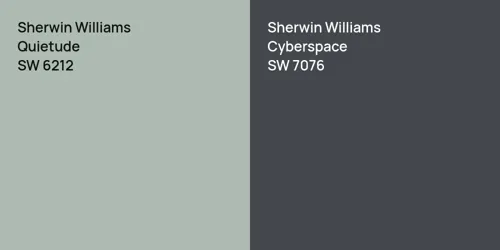 SW 6212 Quietude vs SW 7076 Cyberspace