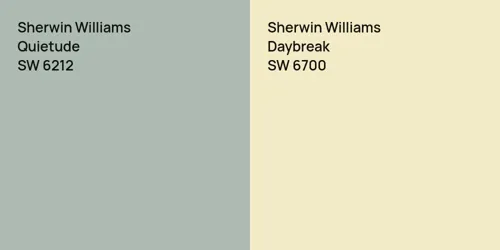 SW 6212 Quietude vs SW 6700 Daybreak