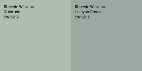 SW 6212 Quietude vs SW 6213 Halcyon Green