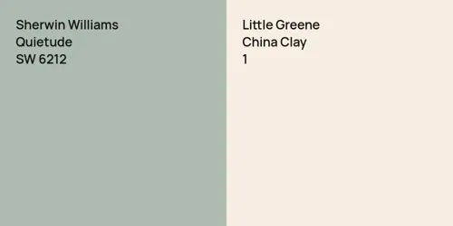 SW 6212 Quietude vs 1 China Clay 