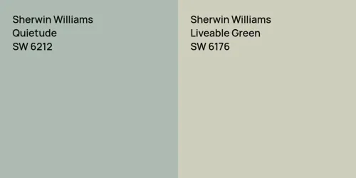 SW 6212 Quietude vs SW 6176 Liveable Green