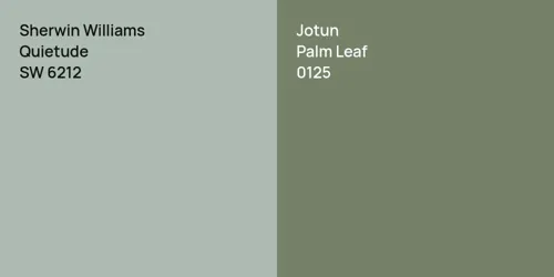 SW 6212 Quietude vs 0125 Palm Leaf