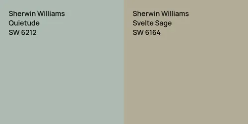 SW 6212 Quietude vs SW 6164 Svelte Sage