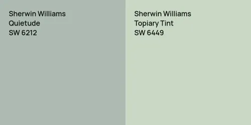 SW 6212 Quietude vs SW 6449 Topiary Tint