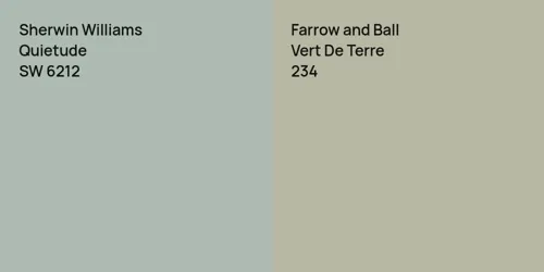 SW 6212 Quietude vs 234 Vert De Terre