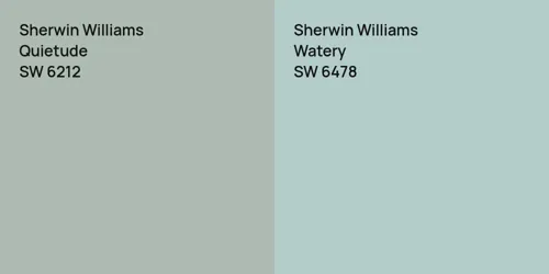 SW 6212 Quietude vs SW 6478 Watery