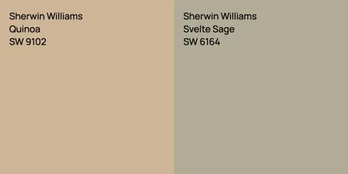 SW 9102 Quinoa vs SW 6164 Svelte Sage