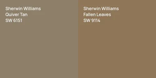 SW 6151 Quiver Tan vs SW 9114 Fallen Leaves