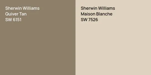 SW 6151 Quiver Tan vs SW 7526 Maison Blanche