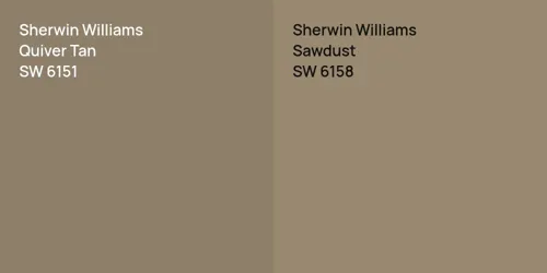 SW 6151 Quiver Tan vs SW 6158 Sawdust