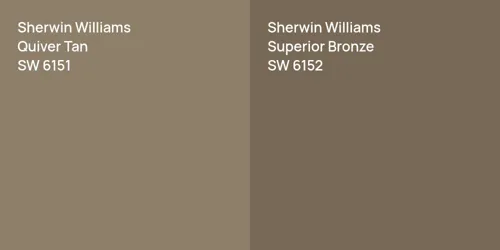 SW 6151 Quiver Tan vs SW 6152 Superior Bronze