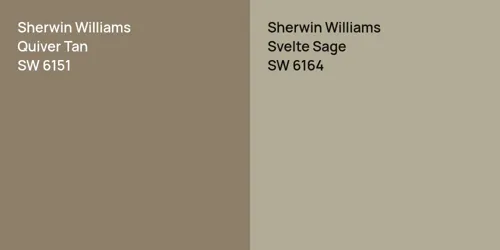 SW 6151 Quiver Tan vs SW 6164 Svelte Sage