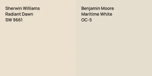 SW 9661 Radiant Dawn vs OC-5 Maritime White