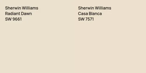 SW 9661 Radiant Dawn vs SW 7571 Casa Blanca