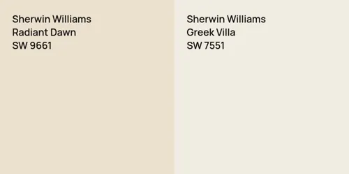 SW 9661 Radiant Dawn vs SW 7551 Greek Villa