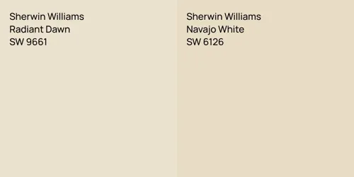 SW 9661 Radiant Dawn vs SW 6126 Navajo White