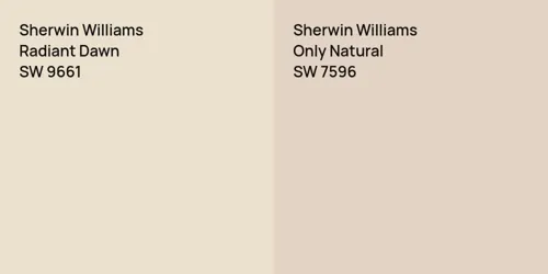 SW 9661 Radiant Dawn vs SW 7596 Only Natural