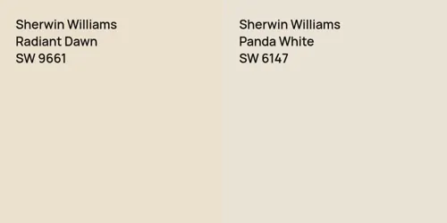 SW 9661 Radiant Dawn vs SW 6147 Panda White