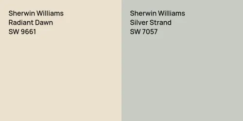 SW 9661 Radiant Dawn vs SW 7057 Silver Strand