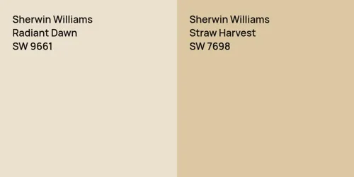 SW 9661 Radiant Dawn vs SW 7698 Straw Harvest