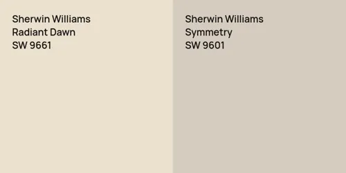 SW 9661 Radiant Dawn vs SW 9601 Symmetry