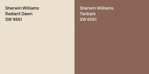 SW 9661 Radiant Dawn vs SW 6061 Tanbark