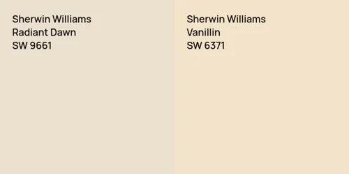 SW 9661 Radiant Dawn vs SW 6371 Vanillin