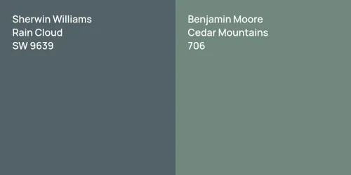 SW 9639 Rain Cloud vs 706 Cedar Mountains