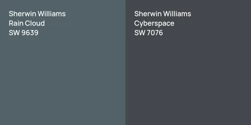 SW 9639 Rain Cloud vs SW 7076 Cyberspace