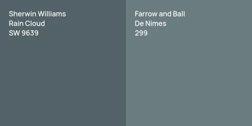 SW 9639 Rain Cloud vs 299 De Nimes