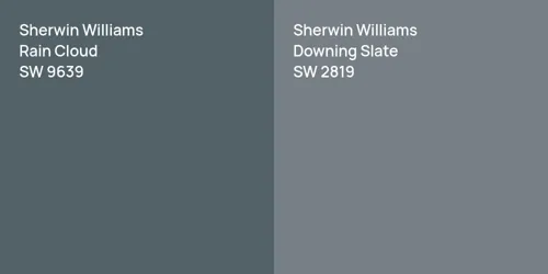 SW 9639 Rain Cloud vs SW 2819 Downing Slate