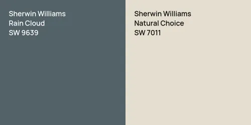 SW 9639 Rain Cloud vs SW 7011 Natural Choice