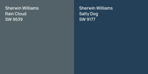 SW 9639 Rain Cloud vs SW 9177 Salty Dog