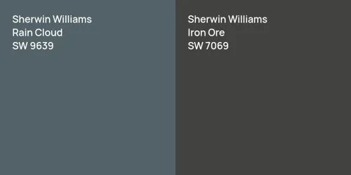 SW 9639 Rain Cloud vs SW 7069 Iron Ore