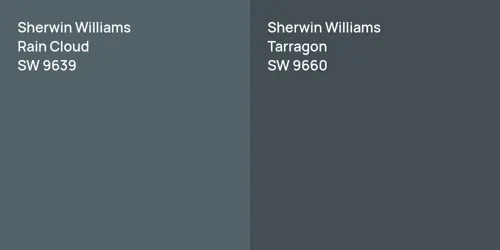 SW 9639 Rain Cloud vs SW 9660 Tarragon